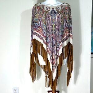 Chico's Elegant Cream Poncho